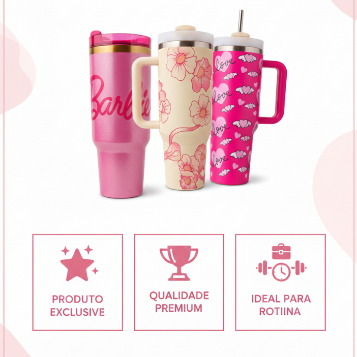 Copo Térmico  INOX 1200ml com Tampa  e canudo  Gr