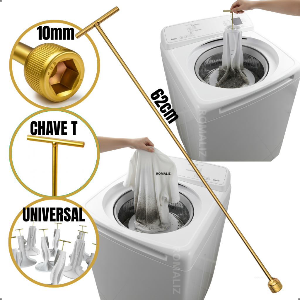 Chave Longa 62cm T 10mm de Máquina de Lavar Roupa