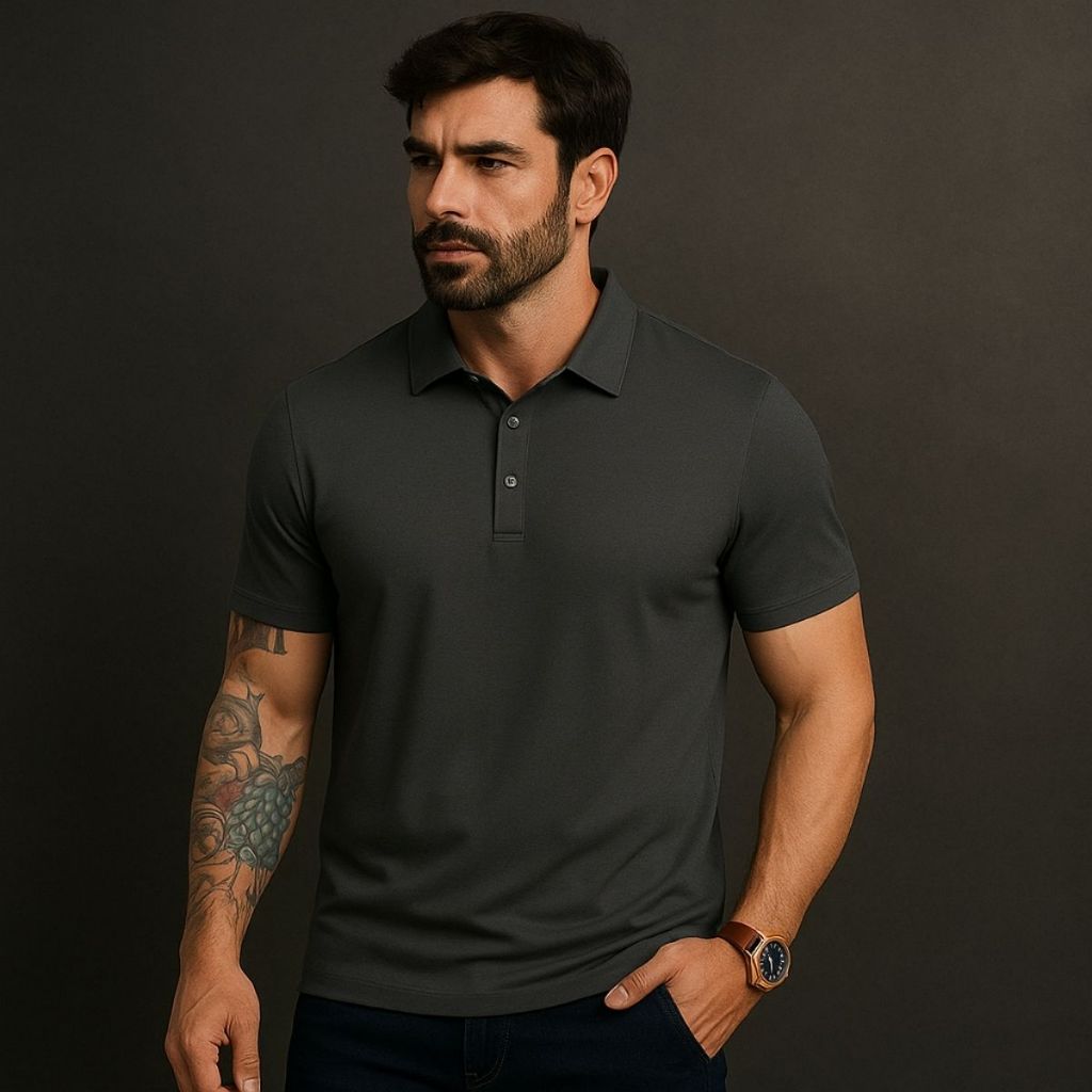 Camisa Polo Masculina Malha Gelada Fria Premium El