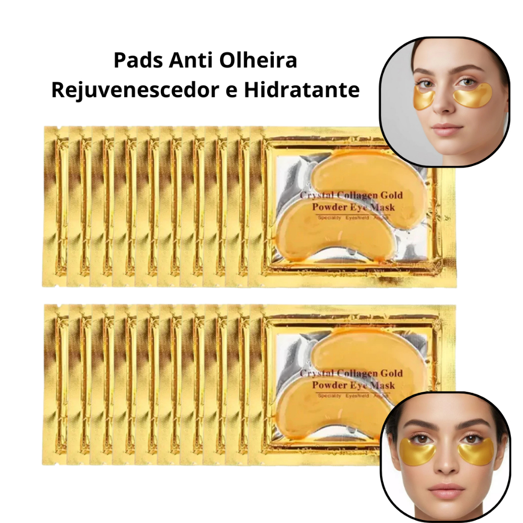 Kit 100 Máscaras Colágeno Trata Olheiras Adesivo