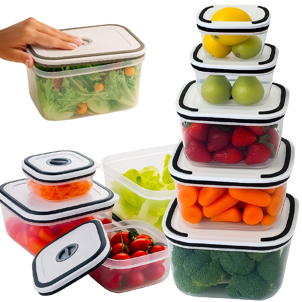 Conjunto De 5 Potes Herméticos De Plástico Retan