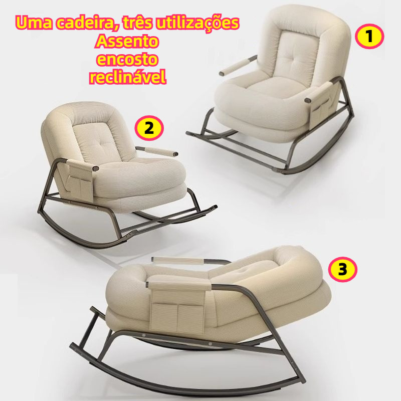 Cadeira reclinável sofá cadeira tecido macio cad