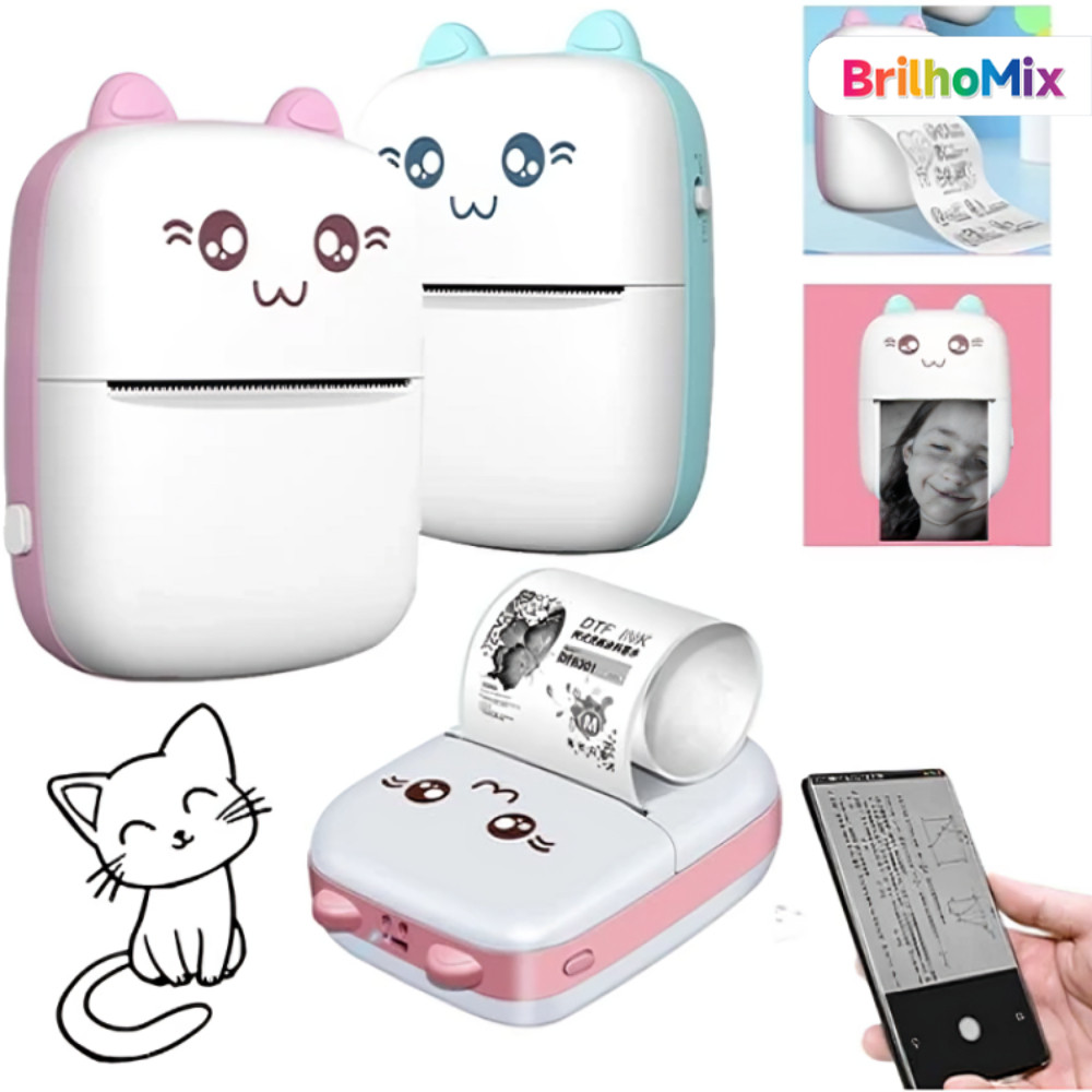 Adequado para Android Android iOS Mini impressora 