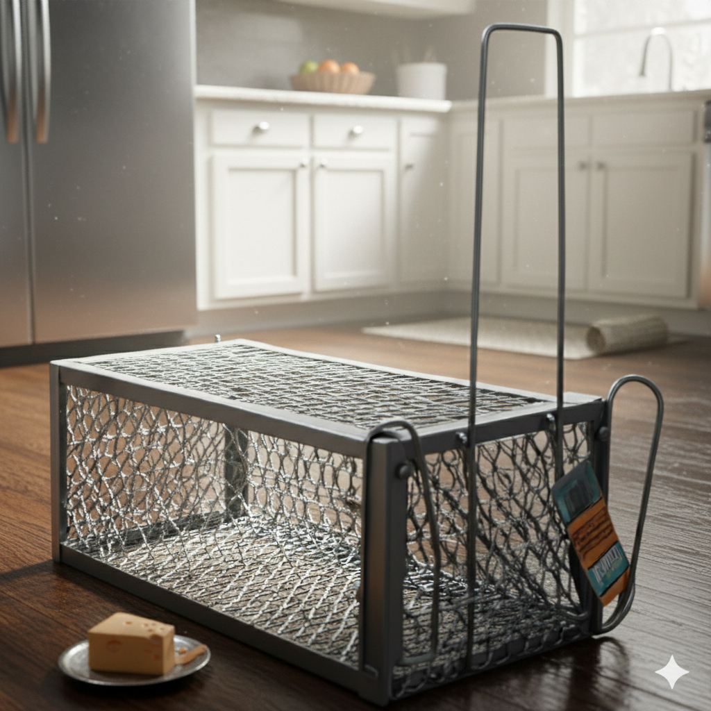 Armadilha Ratoeira Gaiola Grande 14x14x28cm –