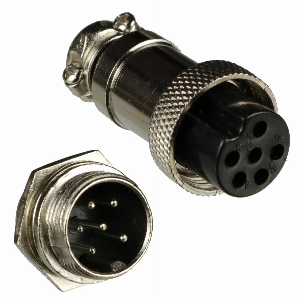 2 * Conector Circular Mike 6 Vias Ls-3004-3012 Mac