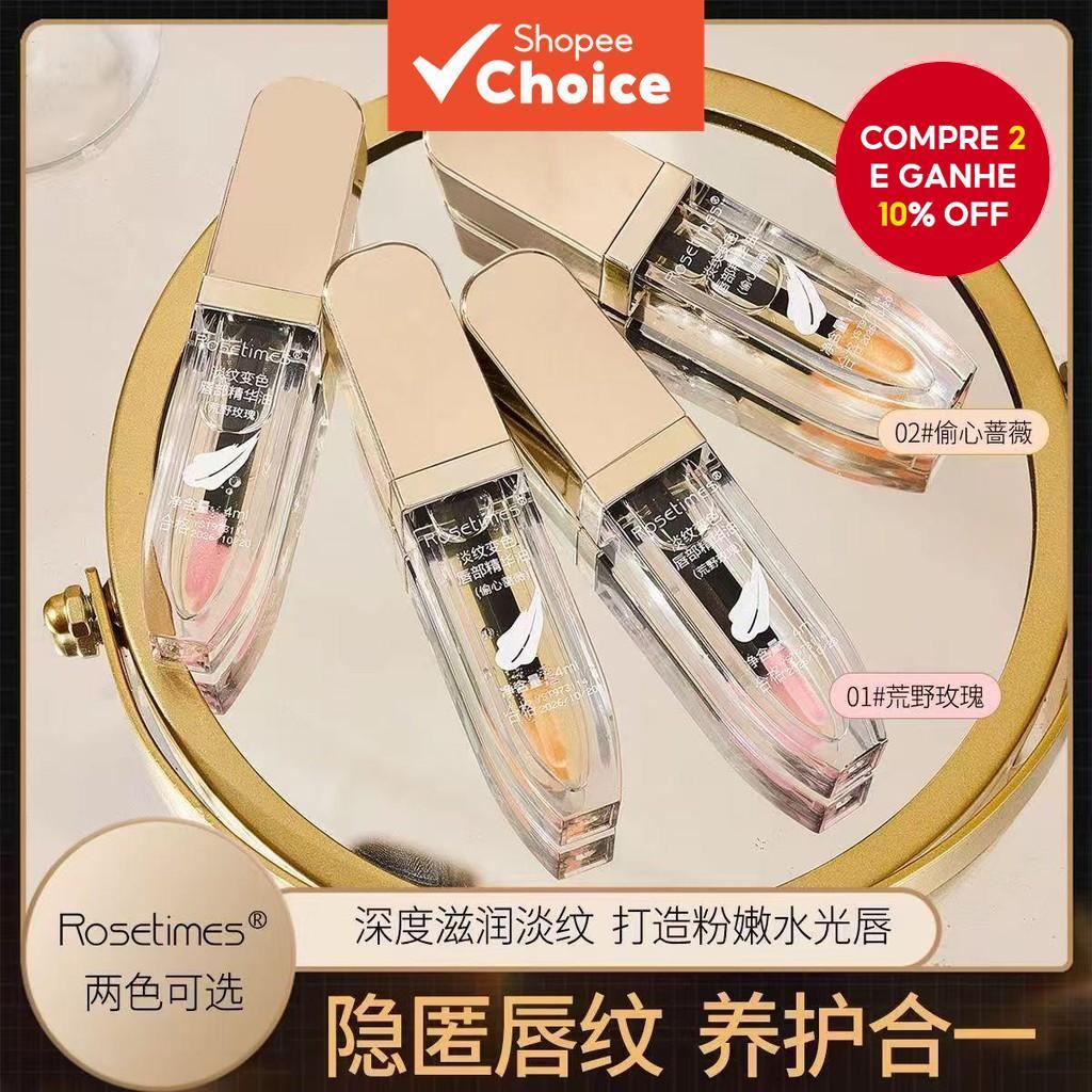 Óleo labial de cor que muda com o pH, hidrata e r