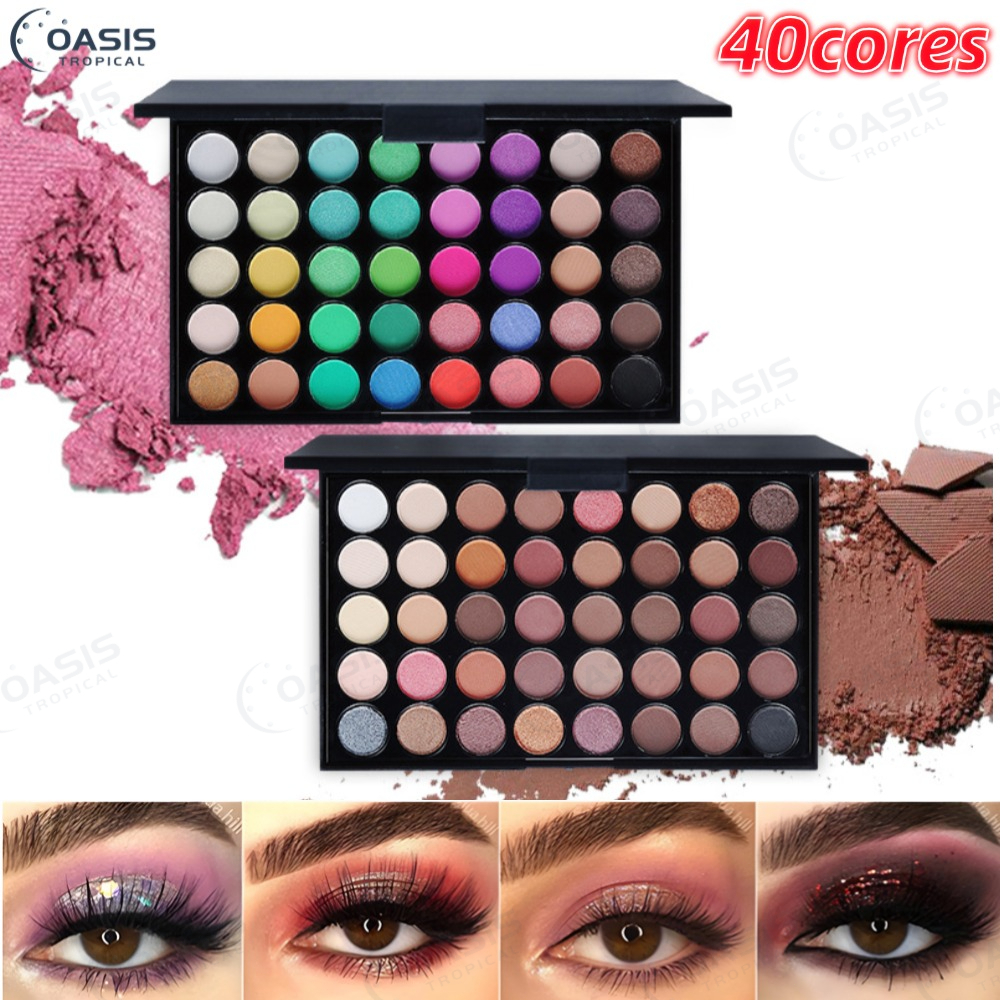 Paleta de Sombras com 40 Cores – Acabamento