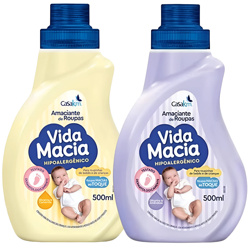 Kit 2 AMACIANTES de Roupa Vida Macia Baby Glicerin