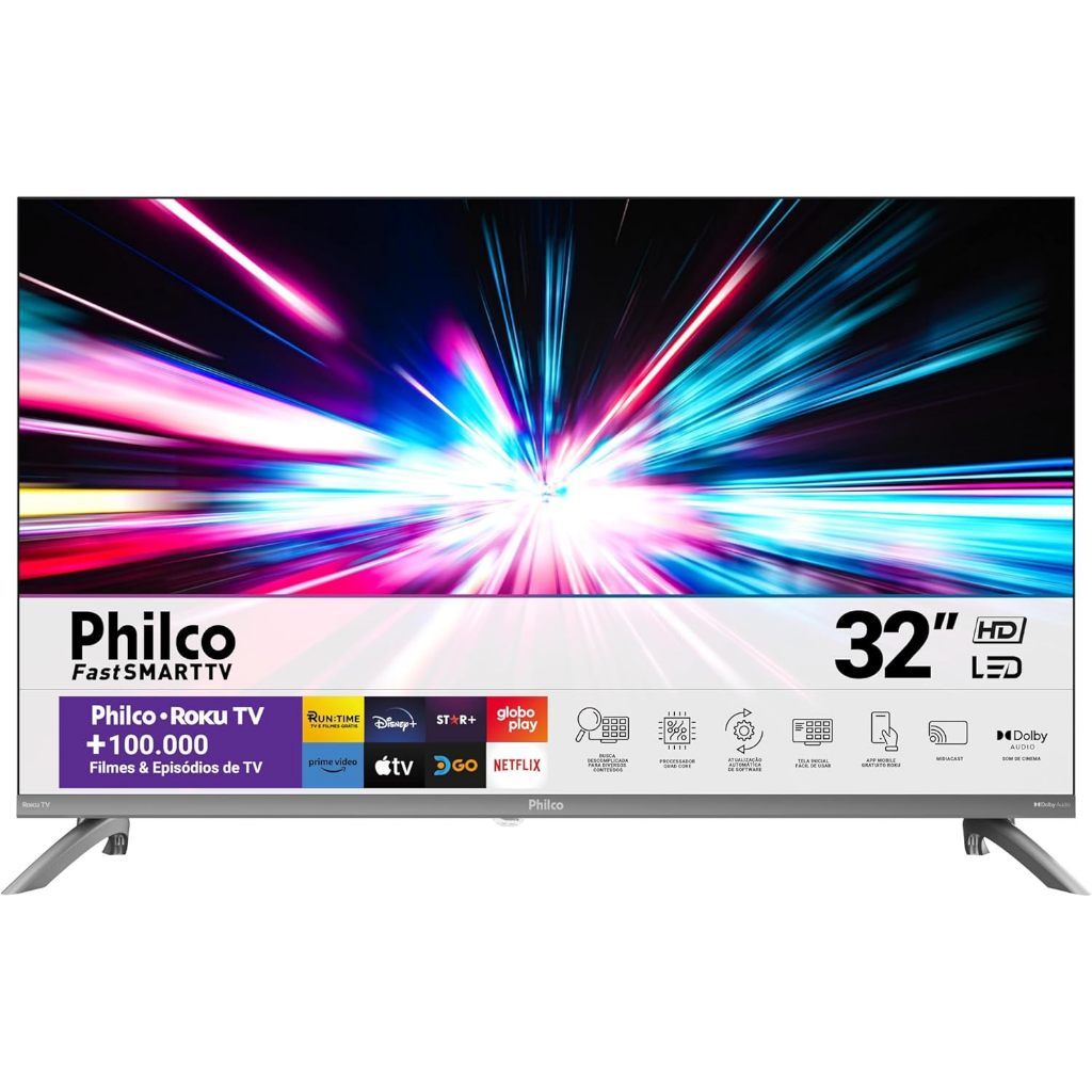 Smart TV 32 Philco LED Roku Tv HD Dolby Audio P32C