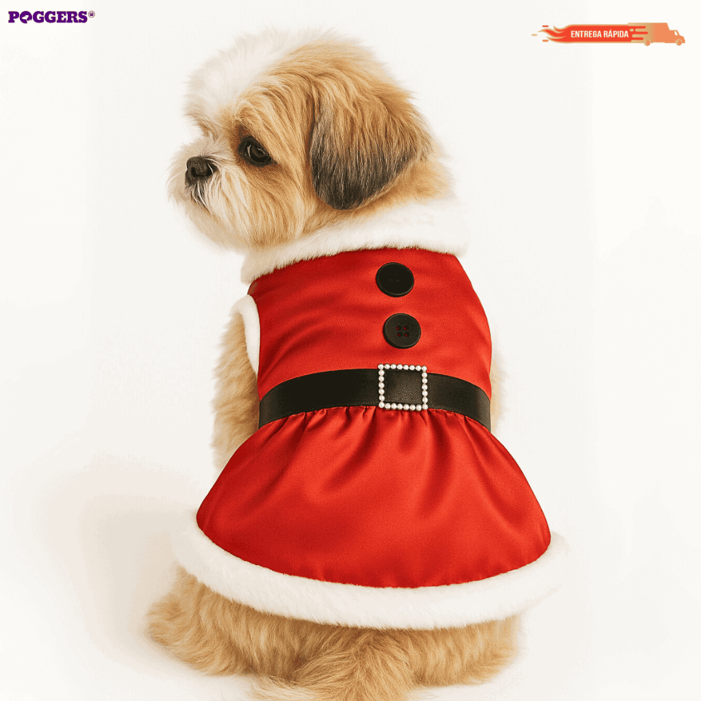 Roupa para Cachorro Gato Natal Fantasia Natalina D