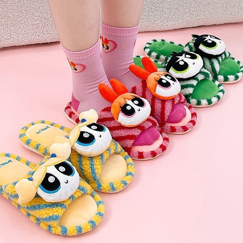 Chinelos de Pele de Carneiro das Meninas Superpode