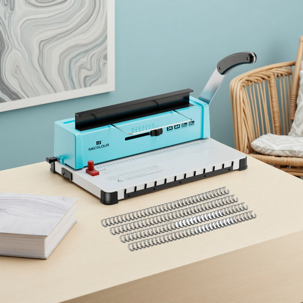 Kit Encadernadora 3×1 Wire-o 34 Furos Fura 12