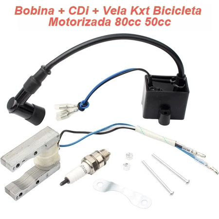 Bobina + Cdi + Vela Bicicleta Motorizada 49cc-80cc