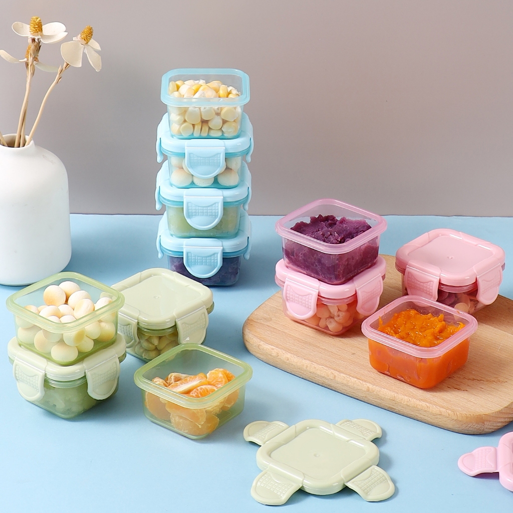 Kit c/4/8/16 Mini Potes para Congelar Papinha c/ T