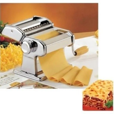 Máquina Macarrão 3 Massas Caseira Cilindro Inox 