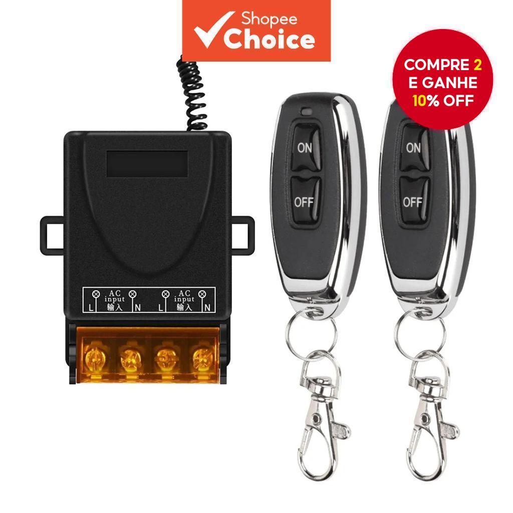 AC 110V 220V RF 433 MHz Transmissor 30A Relé 1CH 