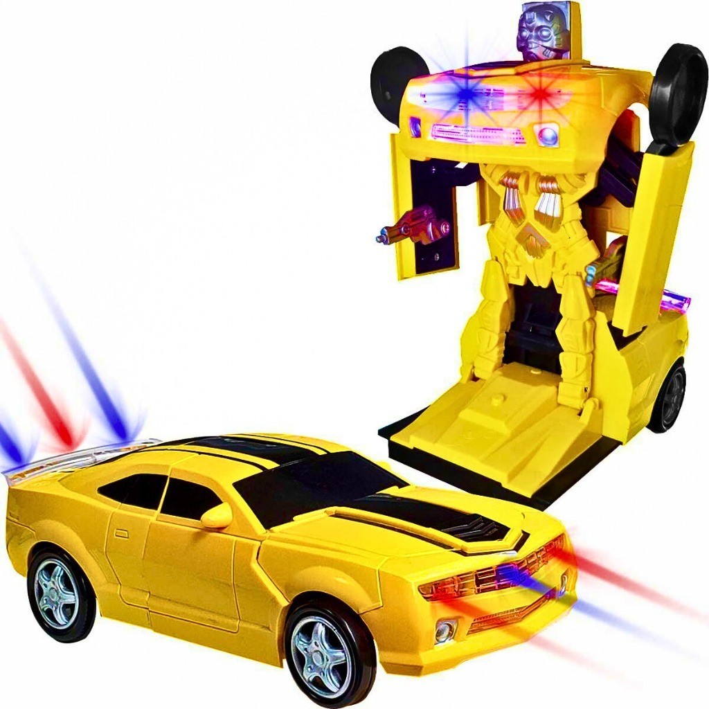Brinquedo Carrinho Camaro Transformers Vira Robo L