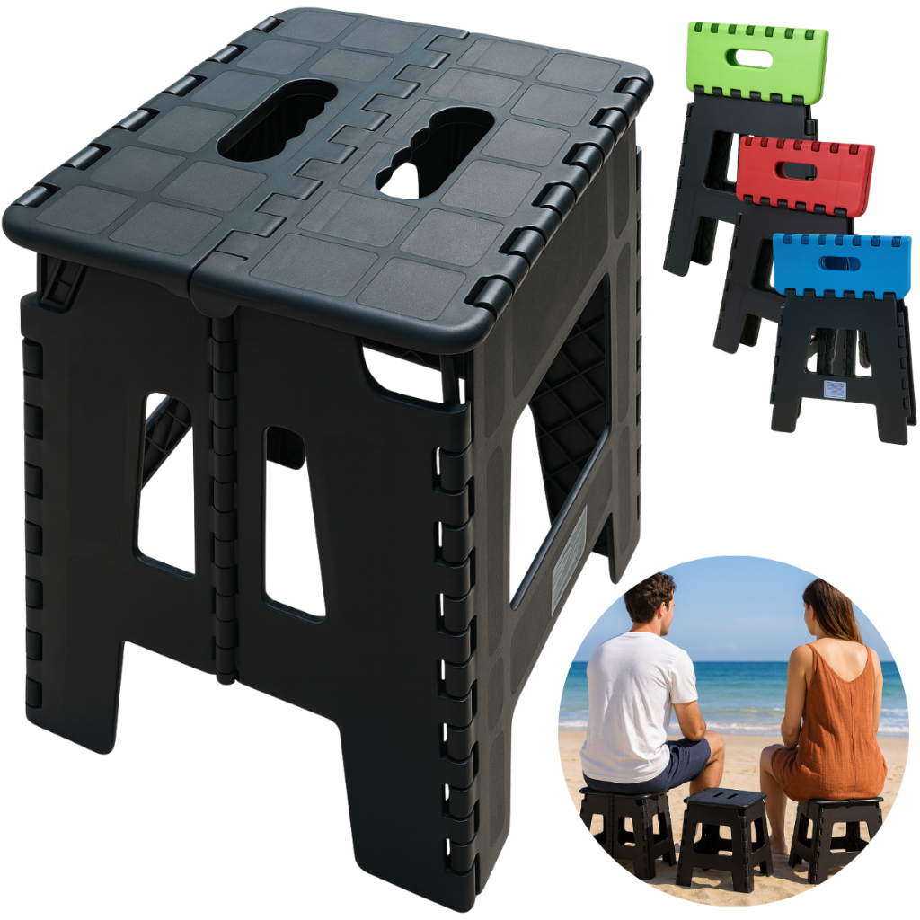 Banco De Plástico Dobrável Multiuso Banquinho 10