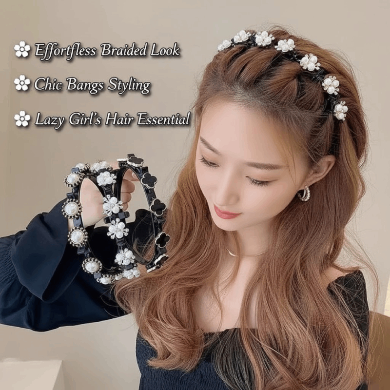 Novo Grampo De Cabelo Trançado Bandana Franja Est