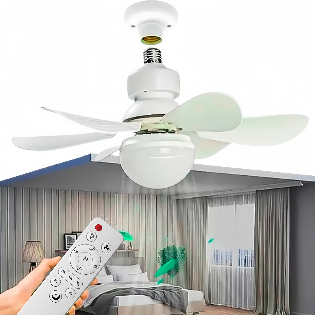 Ventilador de Teto Com Lâmpada LED Portátil Bivo
