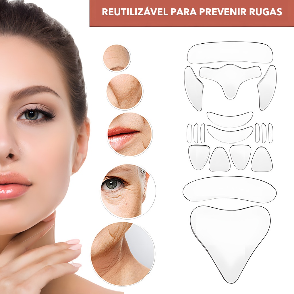 Kit 16 Peças Reutilizável para Rosto Adesivo Fit