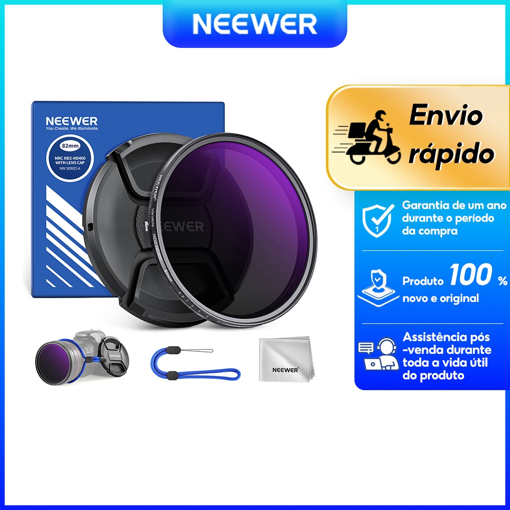 NEEWER Filtro ND Variável MRC ND2-400 de 67mm com