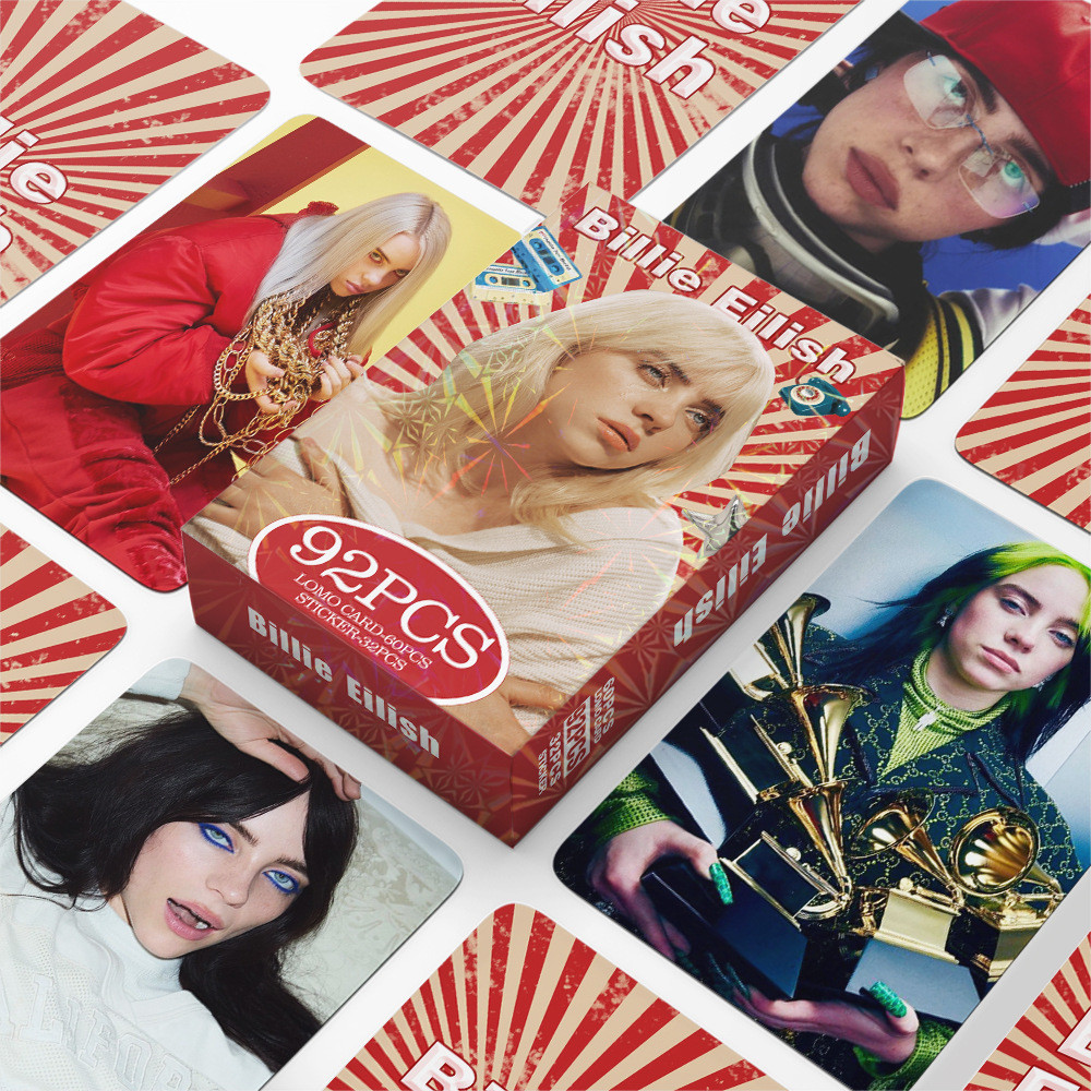 Billie Eilish Lomo Cartão Postal 60pcs + 32pcs Ad
