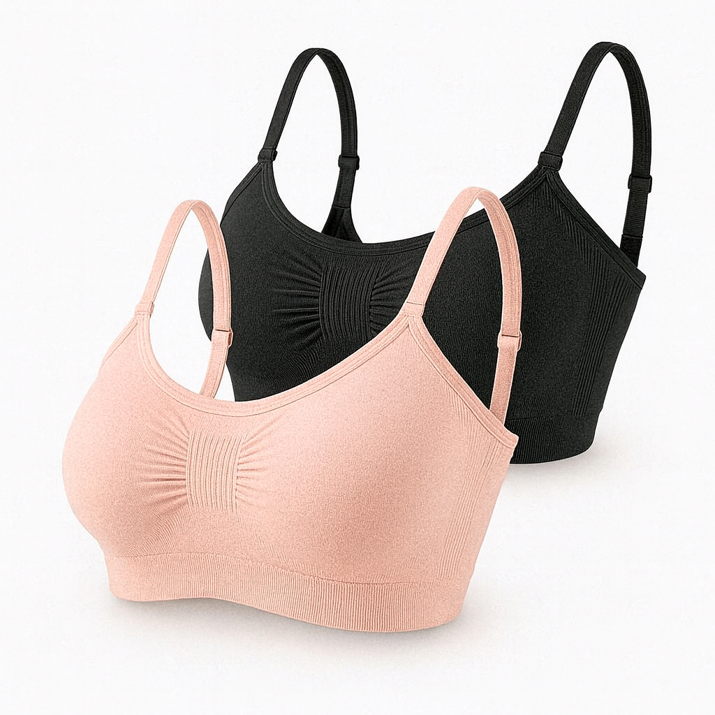 Kit 2 Top Sutiã Com Alça E Fecho Ajustável Amam