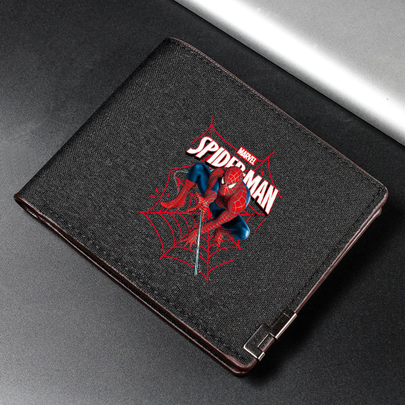 Nova Carteira De Lona Do Homem Aranha Dobrável Po