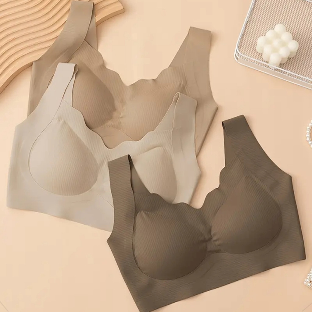 Top Sutiã Feminino Sem Costura Bordas De Ondas Al