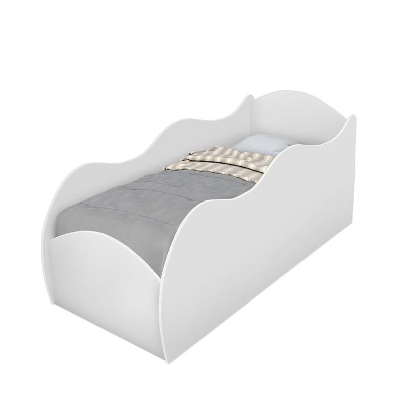 Cama Carro Infantil Branca com Colchão Cama com P