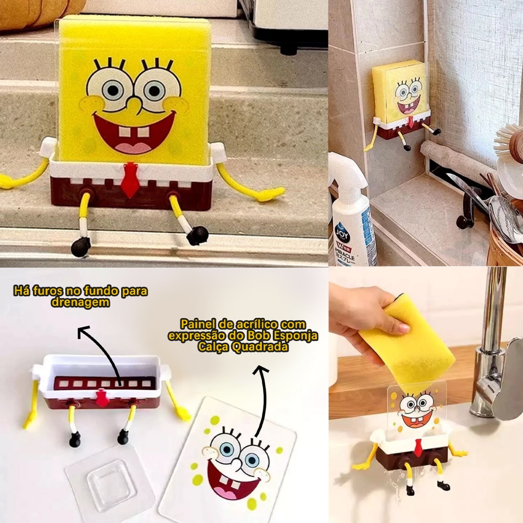 Porta esponja Bob Esponja Divertido  Ideal para Co