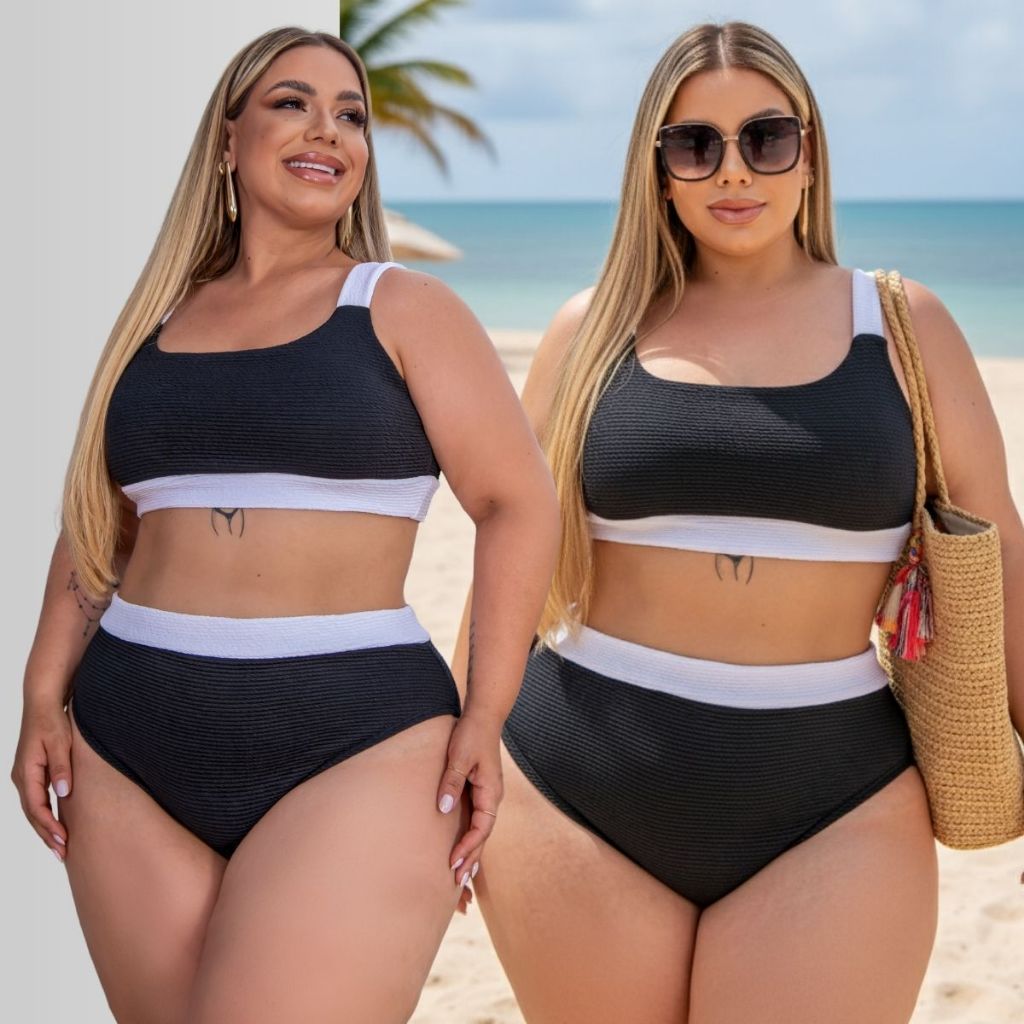 Biquini Plus Size Feminino Moda Maior Cintura Alta