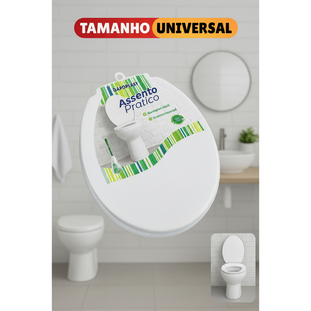 Assento Sanitário Tampa Vaso Oval Universal Priva