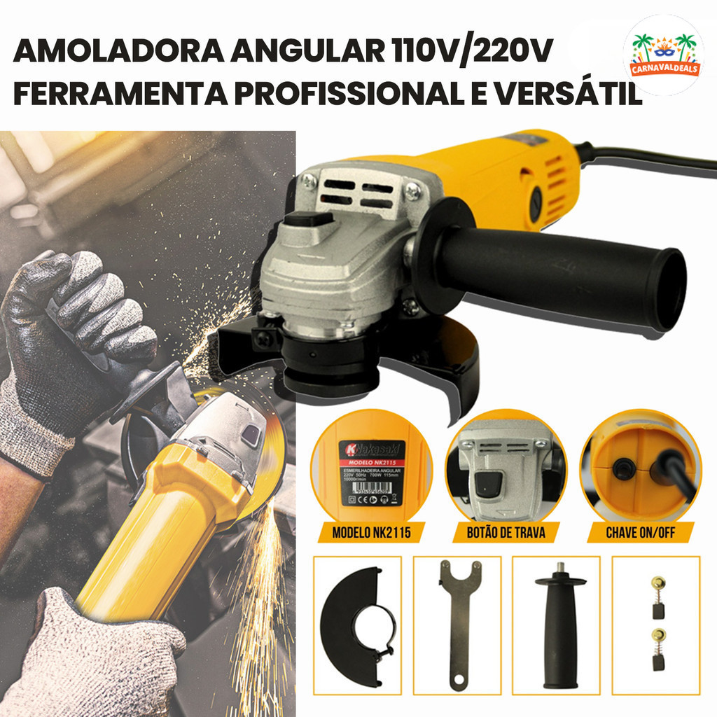 Esmerilhadeira Angular 900W  Alta Potência para C