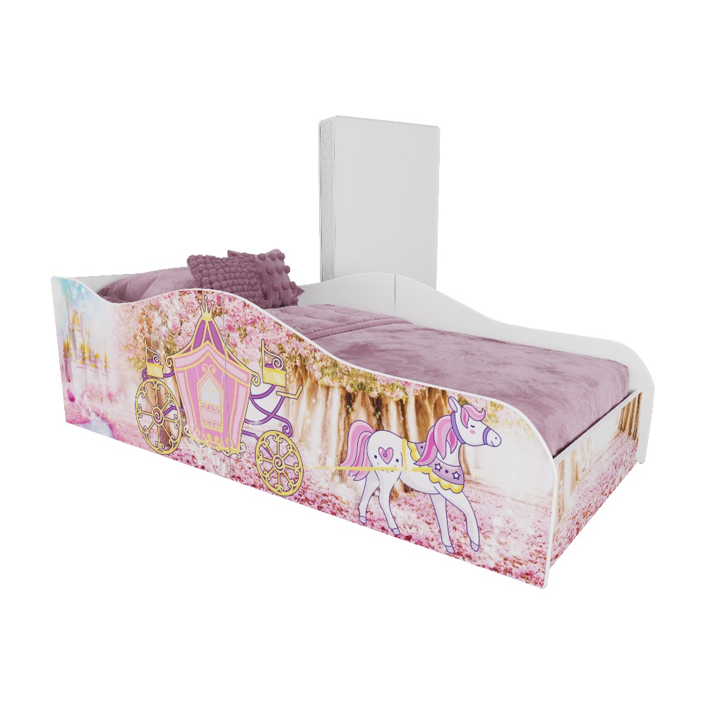 Mini Cama Carro Infantil Carruagem Com Colchão Be