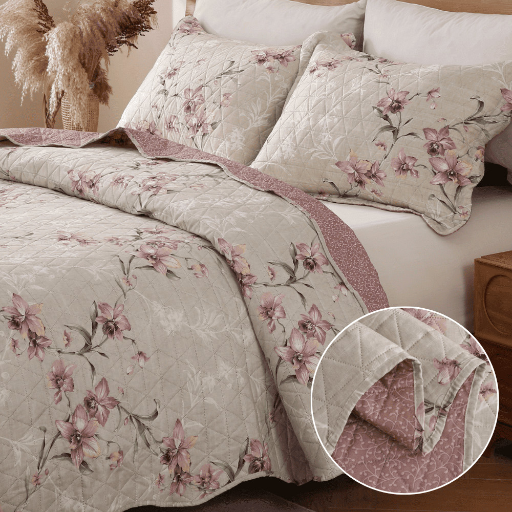 Kit Colcha Cobre Leito 300 Fios 3 Peças Itália D