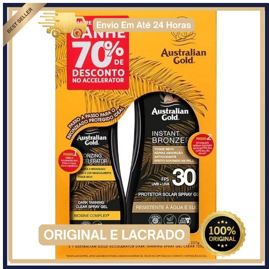 Kit Australian Gold Protetor Solar FPS30 237g + Ac