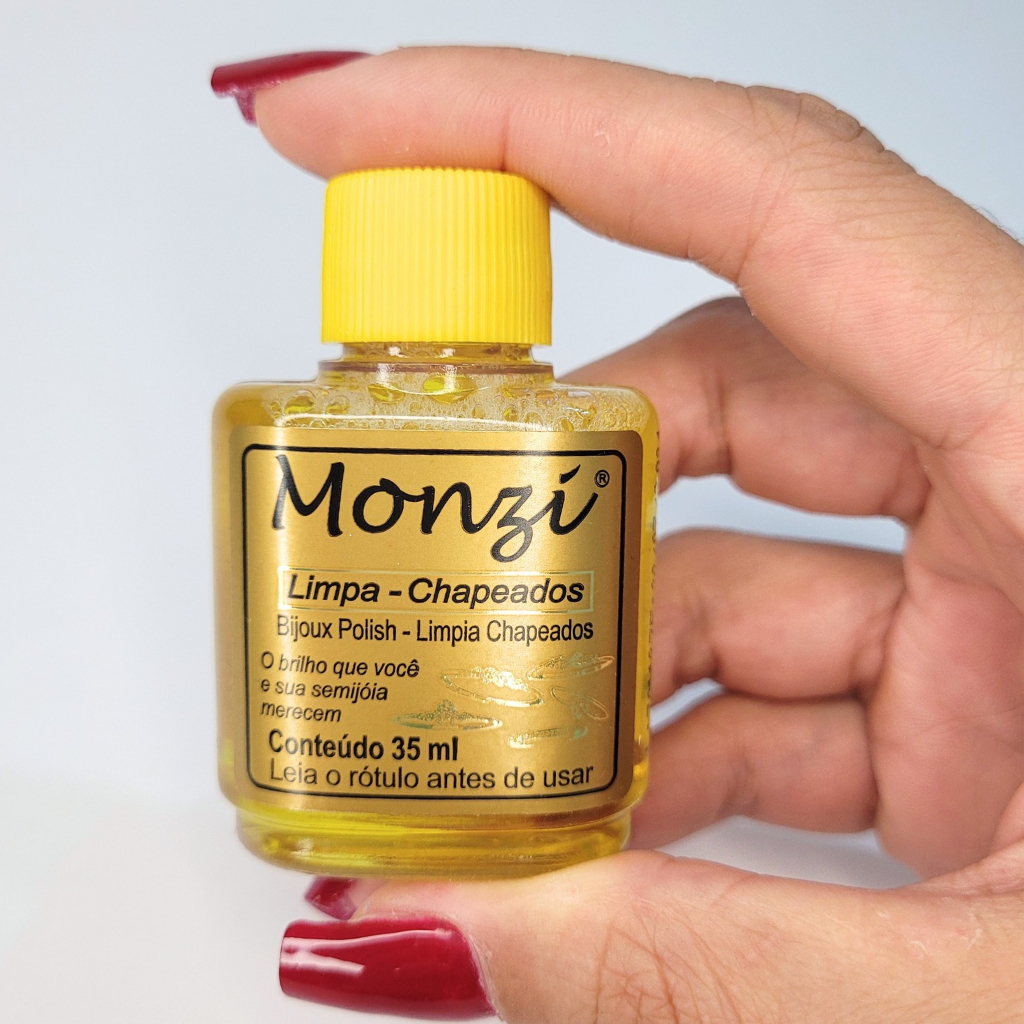 Kit 1 Monzi Limpa Folheado 35 ml Dourado Limpa Joi