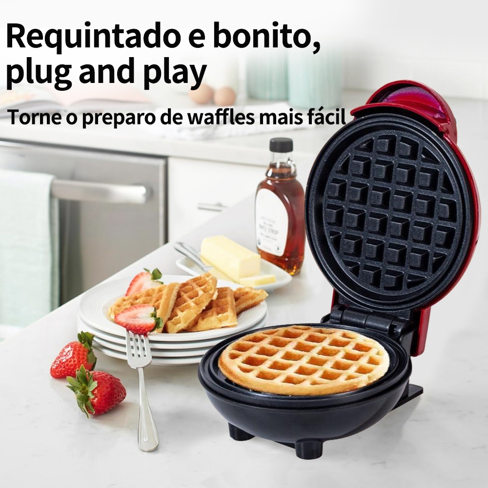 220V Mini Máquina De Waffle Elétrica Portátil C