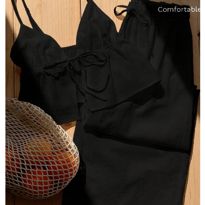 Conjunto Feminino Bata e Calça Pantalona Soltinha