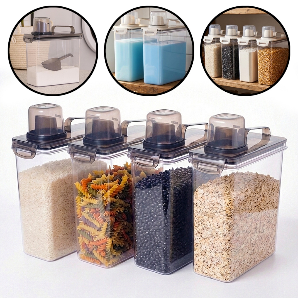 Kit 4 Dispenser Multiuso Pote Hermético Porta Man