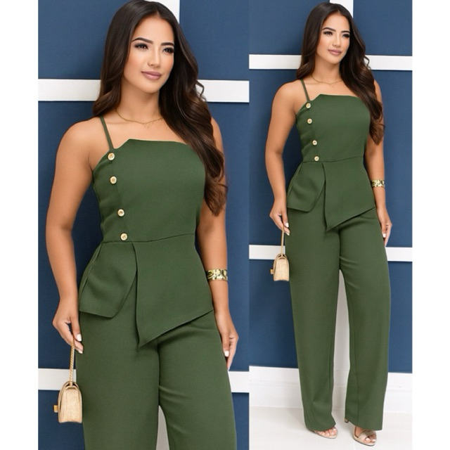 Conjunto Social Feminino Pantalona Alfaitaria Conj