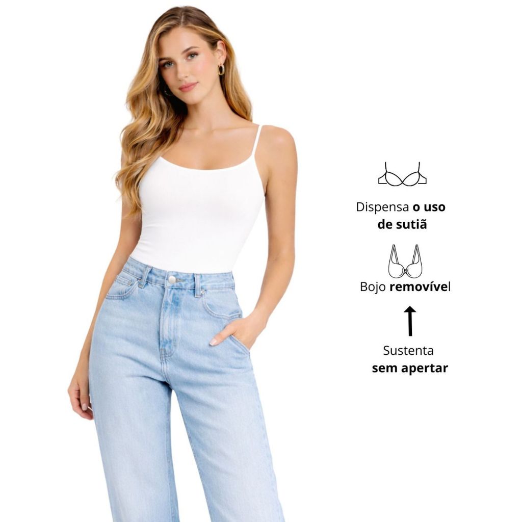 Regata Feminina Blusa Alça fina Poliamida Premium