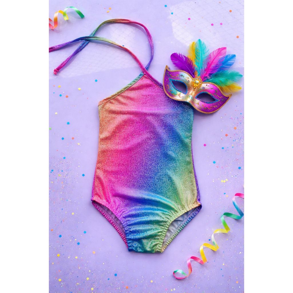 Body Maiô Infantil Menina /Holográfico-/ Metaliz