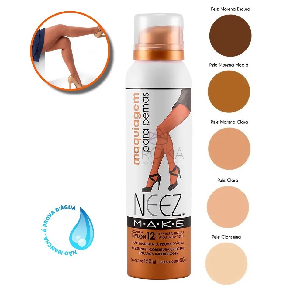 Maquiagem Para Pernas Spray Resistente a Água Esc