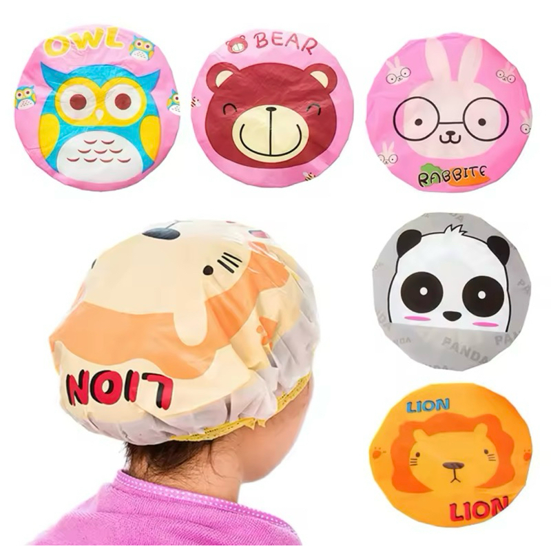 Kit 3/6/9/12 Touca de Banho Impermeável Estampada