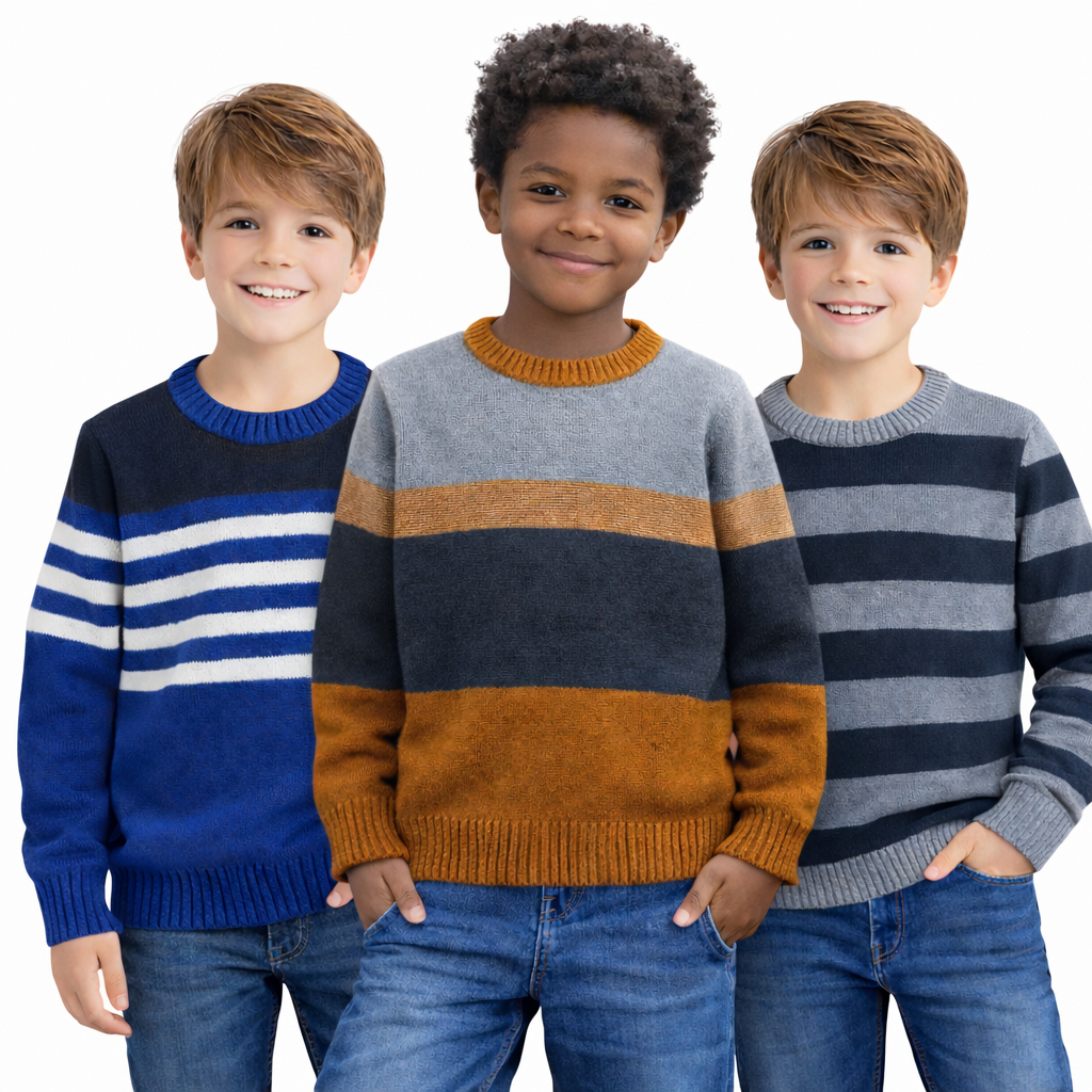 Kit 3 Suéter Infantil Menino Tamanho 4 ao 8 Anos 