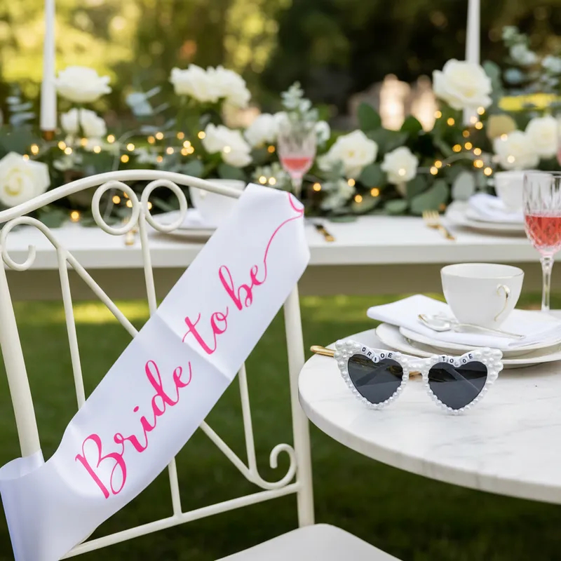 Faixa bride To Be e Óculos Coração Noiva Casame