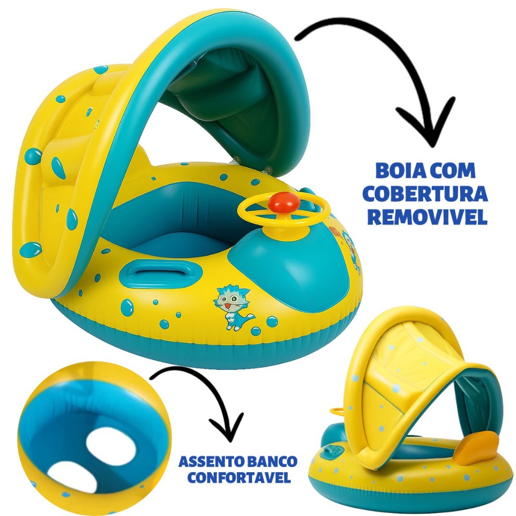 Boia infantil Boia com Cobertura para bebe Barquin